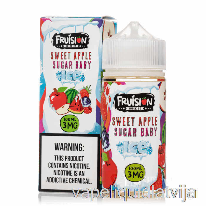 Ledus Saldais ābolu Cukurs Baby - Fruision Sula Co - 100ml 0mg Vape šķidrums